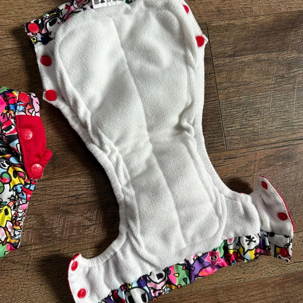 Baby tokidoki Multi-color Red Diaper Covers small